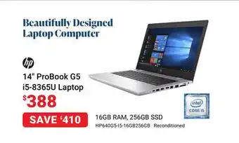 Visions Electronics Hp 14 probook g5 i5-8365u laptop offer
