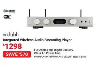 Visions Electronics Audiolab integrated wireless audio streaming player offer