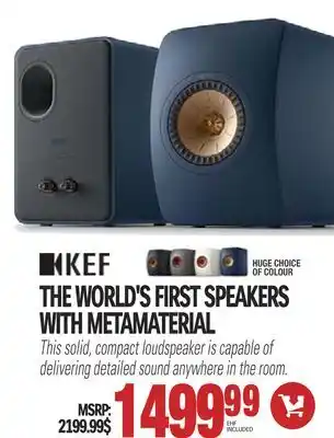 Centre Hi-Fi Kef the world's first speakers with metamaterial offer