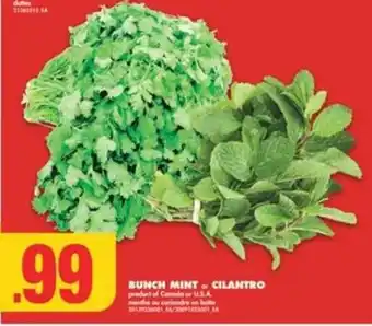 No Frills BUNCH MINT or CILANTRO offer