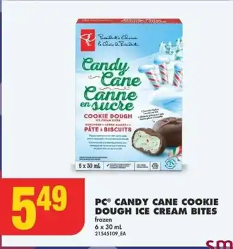 No Frills PC CANDY CANE COOKIE DOUGH ICE CREAM BITES 6 x 30 mL offer