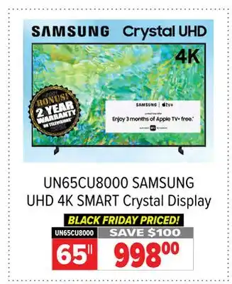 2001 Audio Video Samsung uhd 4k smart crystal display offer