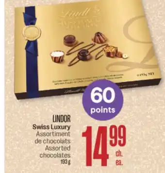 Jean Coutu Lindor swiss luxury assorted chocolates offer