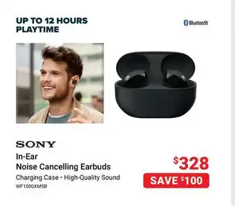 Visions Electronics Sony in-ear noise cancelling earbuds offer