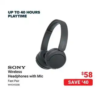 Visions Electronics Sony wireless headphones with mic offer