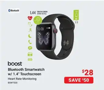 Visions Electronics Boost bluetooth smartwatch w/ 1.4 touchscreen offer