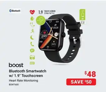 Visions Electronics Boost bluetooth smartwatch w/ 1.9 touchscreen offer