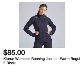 Decathlon Kiprun women's running jacket - warm regul f black offer
