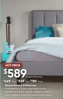 Sleep Country Bloom earth 2.0 mattress offer