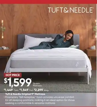 Sleep Country Tuft & needle original 9 mattress offer