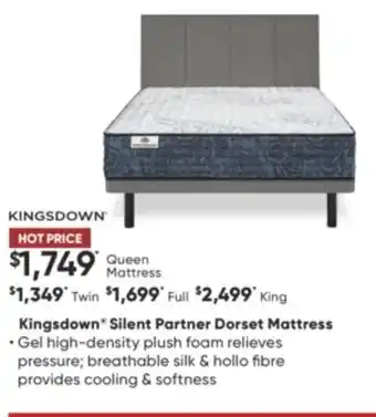 Sleep Country Kingsdown silent partner dorset mattress offer