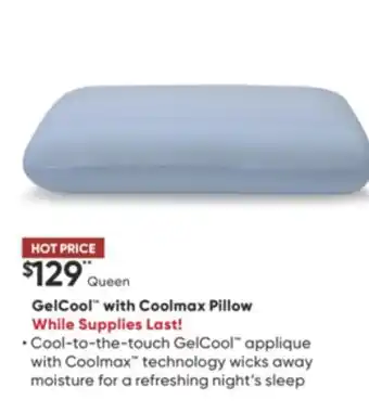 Sleep Country Gelcool with coolmax pillow offer