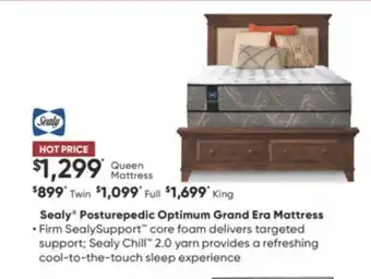 Sleep Country Sealy posturepedic optimum grand era mattress offer