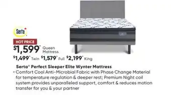 Sleep Country Serta perfect sleeper elite wynter mattress offer