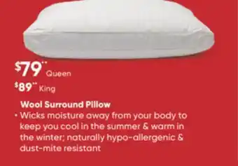 Sleep Country Wool surround pillow offer