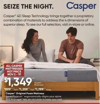 Dormez Vous Casper original foam mattress offer