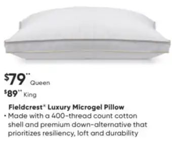 Dormez Vous Fieldcrest luxury microgel pillow offer