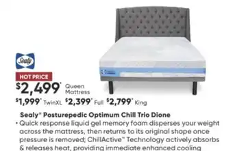 Dormez Vous Sealy posturepedic optimum chill trio dione offer