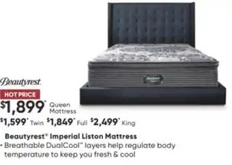 Dormez Vous Beautyrest imperial liston mattress offer