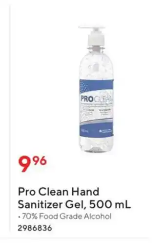 Staples Pro Clean Hand Sanitizer Gel offer