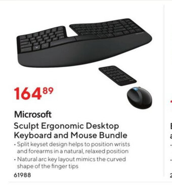 Staples Microsoft Sculpt Ergonomic Desktop Keyboard And Mouse Bundle offer