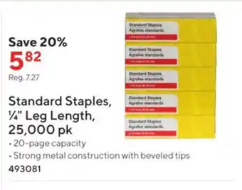 Staples Standard Staples offer