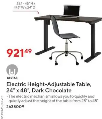 Staples Electrique Height-Adjustable Table offer