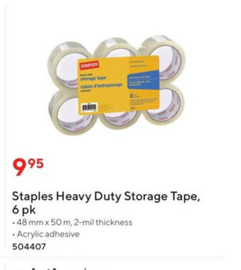 Staples Staples Heavy Duty Storage Tape offer