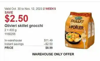 Costco Olivieri skillet gnocchi offer