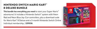 Walmart NINTENDO SWITCH MARIO KART 8 DELUXE BUNDLE offer
