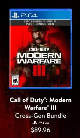Walmart Call of Duty: Modern Warfare III PS4 offer