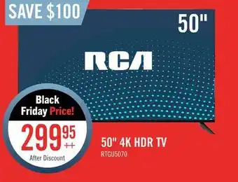 The Brick Rca 50 4k hdr smart google tv offer