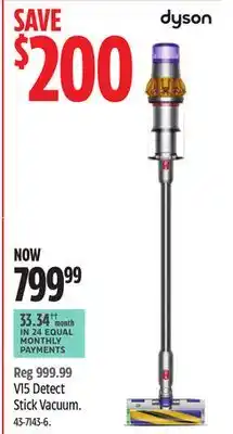 Canadian Tire Dyson v15 detect stick vacuum offer