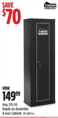 Canadian Tire Yukon ready-to-assemble 8-gun cabinet offer