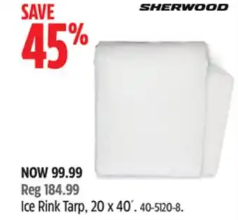 Canadian Tire Sherwood ice rink tarp, 20 x 40´ offer