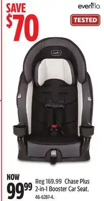 Canadian Tire Evenflo chase plus 2-in-1 booster car seat offer