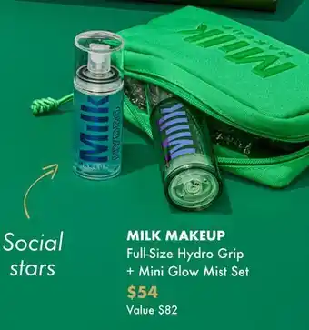 Sephora Full-size hydro grip + mini glow mist set offer