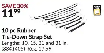 Princess Auto 10 pc rubber tie-down strap set offer