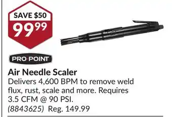 Princess Auto Air needle scaler offer