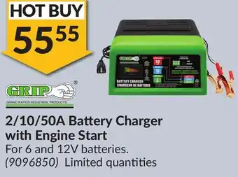 Princess Auto 2/10/50a battery charger with engine start offer