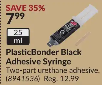 Princess Auto Plasticbonder black adhesive syringe offer