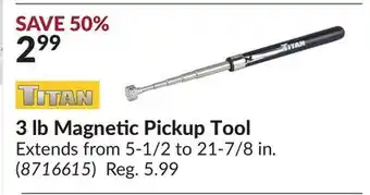 Princess Auto 3 lb magnetic pickup tool offer