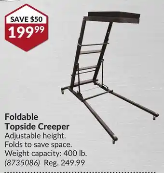 Princess Auto Foldable topside creeper offer