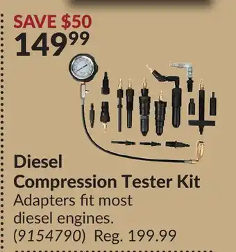 Princess Auto Diesel compression tester kit offer