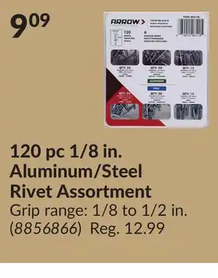 Princess Auto 120 pc 1/8 in. aluminum/steel rivet assortment offer
