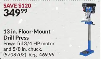 Princess Auto 13 in. floor-mount drill press offer