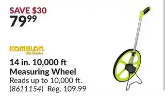 Princess Auto 14 in. 10, 000 ft measuring wheel offer