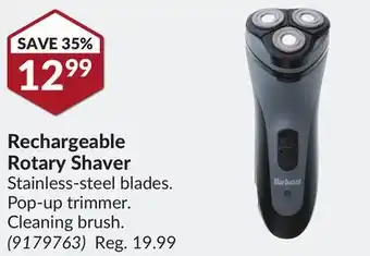 Princess Auto Rechargeable rotary shaver offer