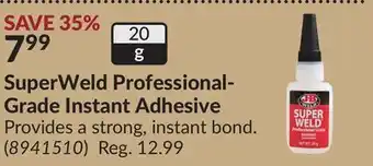 Princess Auto Superweld professional-grade instant adhesive offer