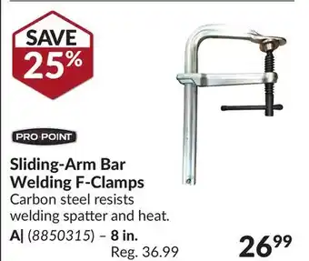 Princess Auto Sliding-arm bar welding f-clamps offer